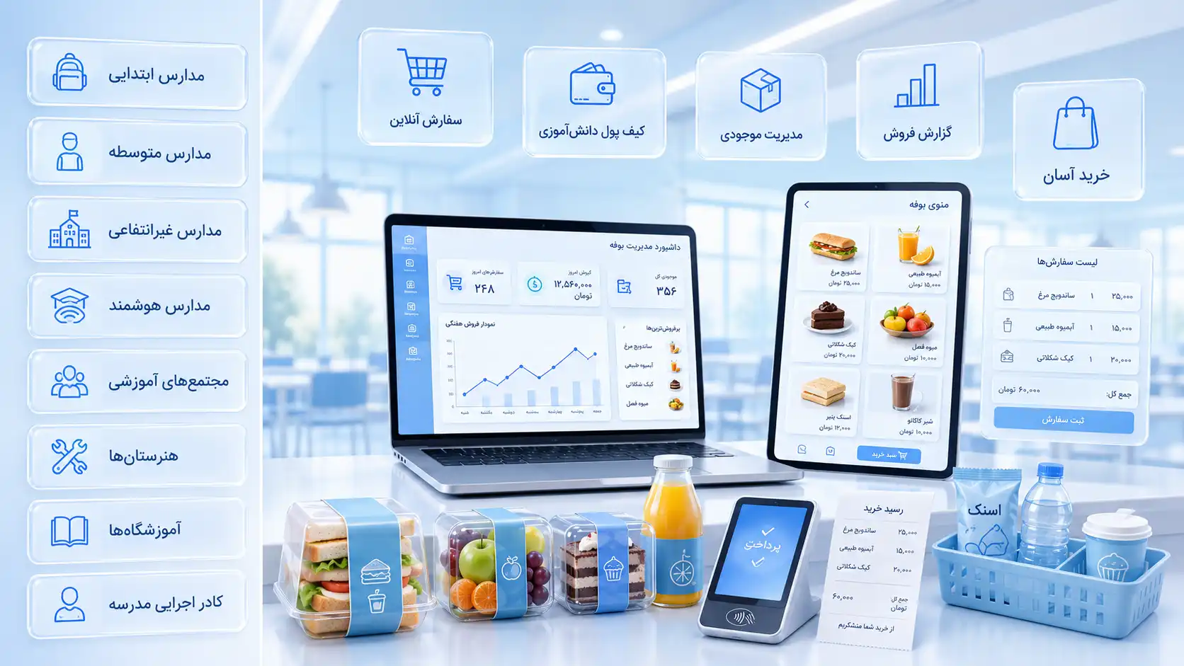 سامانه بوفه الکترونیک برای چه مراکز آموزشی بیشترین بازدهی را دارد؟